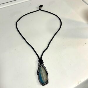 Hand made stone necklace